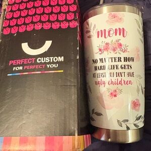 Floral Mom Tumbler with Quote